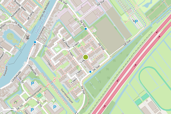Ambulance-melding op 't Hert, Leidschendam op 2 juli, kaart-overzicht