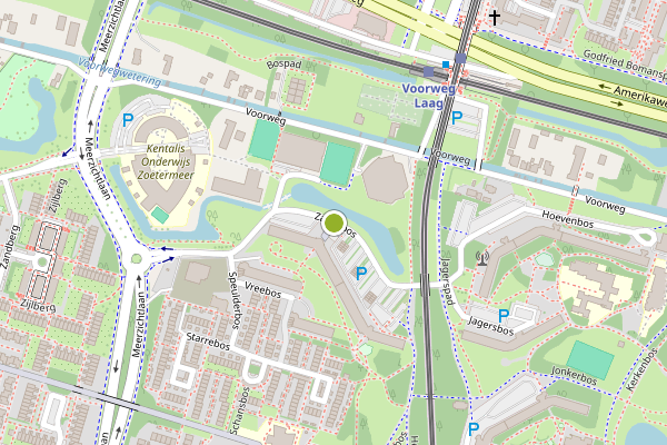 Ambulance-melding op Zalkerbos, Zoetermeer op 2 juli, kaart-overzicht