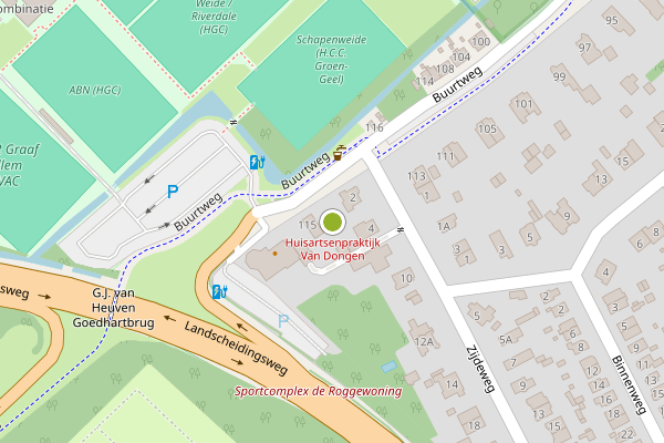 Ambulance-melding op Buurtweg, Wassenaar op 2 juli, kaart-overzicht