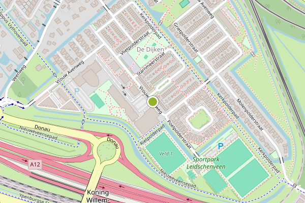 Ambulance-melding op Vrouw Avenweg, Den Haag op 7 mei, kaart-overzicht