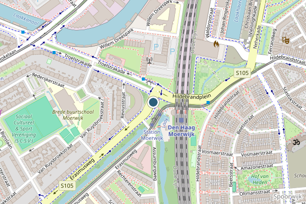 Politie-melding op Erasmusweg, Den Haag op 7 mei, kaart-overzicht