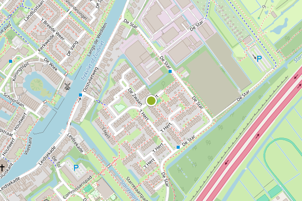 Ambulance-melding op 't Hert, Leidschendam op 7 mei, kaart-overzicht
