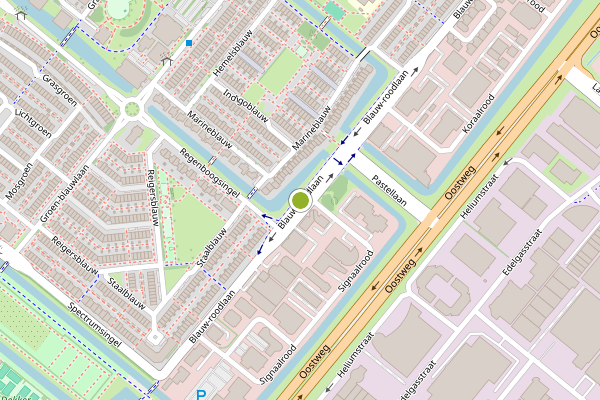 Ambulance-melding op Blauw-roodlaan, Zoetermeer op 7 mei, kaart-overzicht
