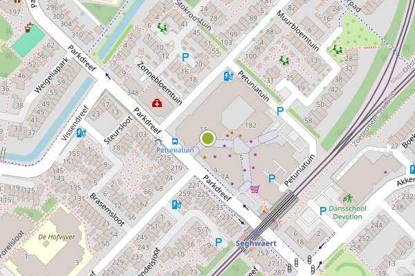 Ambulance-melding op Petuniatuin, Zoetermeer op 7 mei, kaart-overzicht