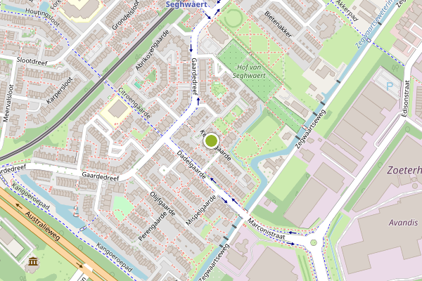 Ambulance-melding op Kersengaarde, Zoetermeer op 2 juli, kaart-overzicht