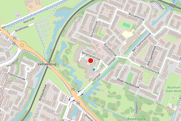 Brandweer-melding op Bergmanstrook, Zoetermeer op 7 mei, kaart-overzicht