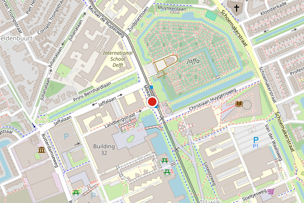 Brandweer-melding op Mekelweg, Delft op 7 mei, kaart-overzicht