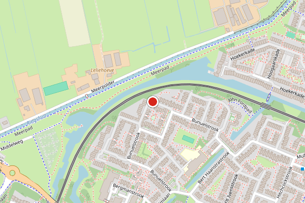 Brandweer-melding op Eisensteinstrook, Zoetermeer op 3 juli, kaart-overzicht