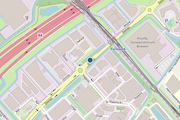 Politie-melding op Donau, Den Haag op 3 juli, kaart-overzicht