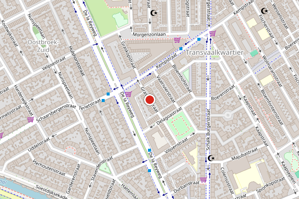 Brandweer-melding op Graskopstraat, Den Haag op 3 juli, kaart-overzicht