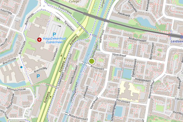 Ambulance-melding op Kroosvaart, Zoetermeer op 3 juli, kaart-overzicht