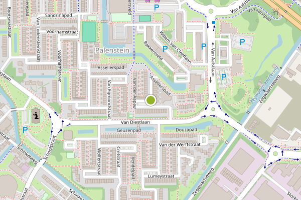 Ambulance-melding op Van Beeckstraat, Zoetermeer op 3 juli, kaart-overzicht