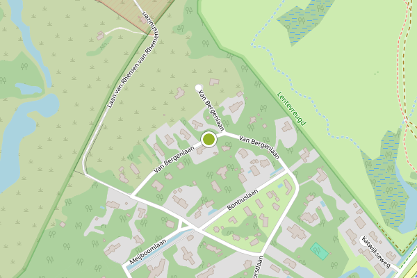 Ambulance-melding op Van Bergenlaan, Wassenaar op 3 juli, kaart-overzicht