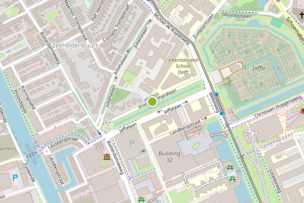 Ambulance-melding op Prins Bernhardlaan, Delft op 3 juli, kaart-overzicht