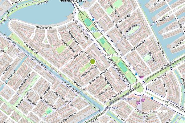 Ambulance-melding op Berlijnstraat, Den Haag op 3 juli, kaart-overzicht