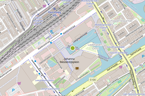 Ambulance-melding op Waterloop, Den Haag op 3 juli, kaart-overzicht