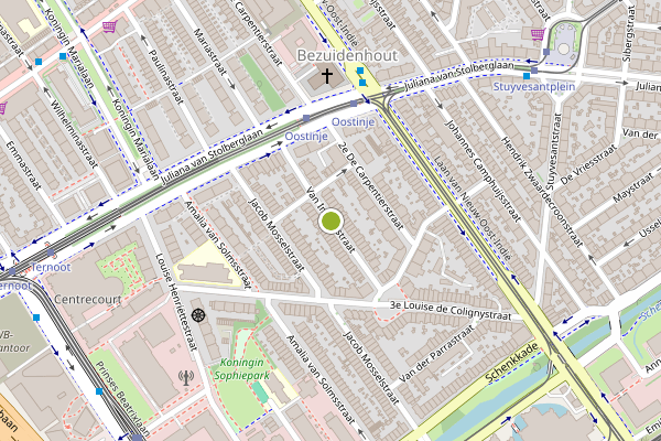 Ambulance-melding op Van Imhoffstraat, Den Haag op 4 juli, kaart-overzicht