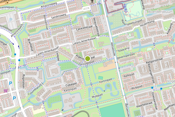 Ambulance-melding op Argentiniestraat, Delft op 4 juli, kaart-overzicht