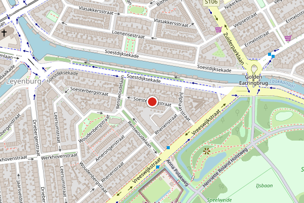 Brandweer-melding op Soesterbergstraat, Den Haag op 4 juli, kaart-overzicht