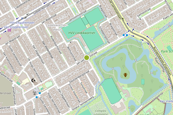 Ambulance-melding op Jan van Beersstraat, Den Haag op 4 juli, kaart-overzicht
