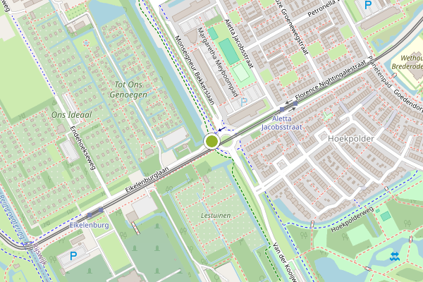 Ambulance-melding op Eikelenburglaan, Rijswijk op 4 juli, kaart-overzicht