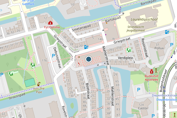 Politie-melding op Griegstraat, Delft op 4 juli, kaart-overzicht