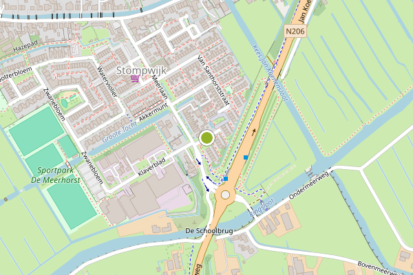 Ambulance-melding op van Santhorststraat, Leidschendam op 8 mei, kaart-overzicht