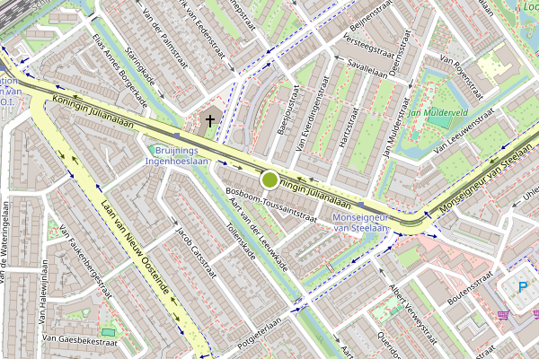 Ambulance-melding op Koningin Julianalaan, Voorburg op 5 juli, kaart-overzicht