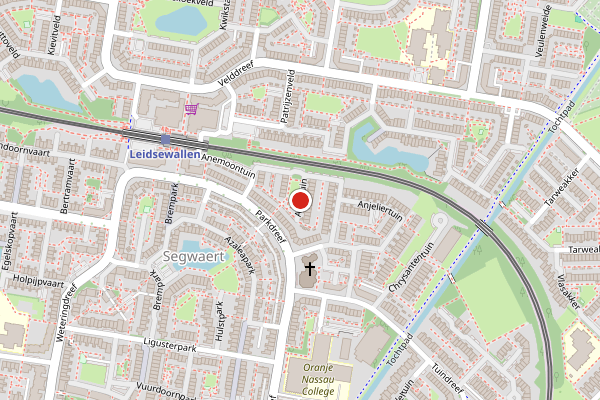 Brandweer-melding op Astertuin, Zoetermeer op 5 juli, kaart-overzicht