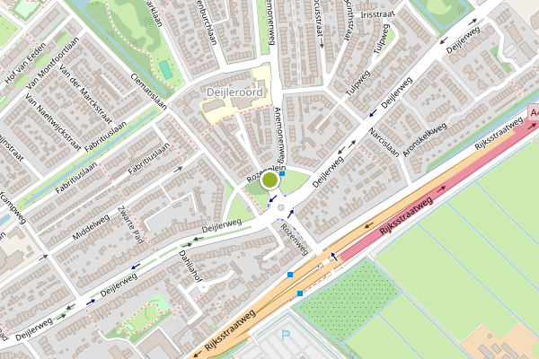 Ambulance-melding op Anemonenweg, Wassenaar op 5 juli, kaart-overzicht