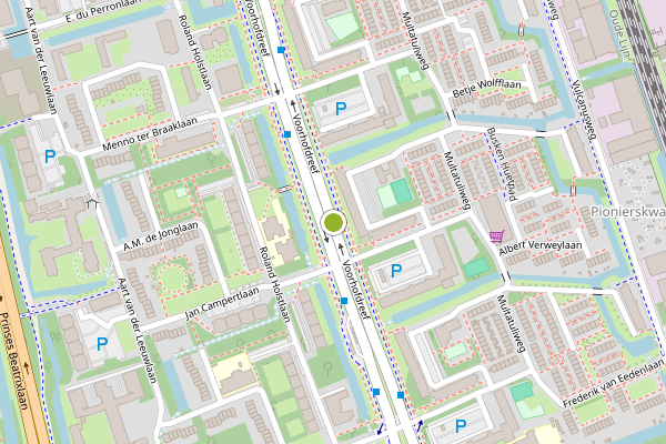 Ambulance-melding op Voorhofdreef, Delft op 5 juli, kaart-overzicht