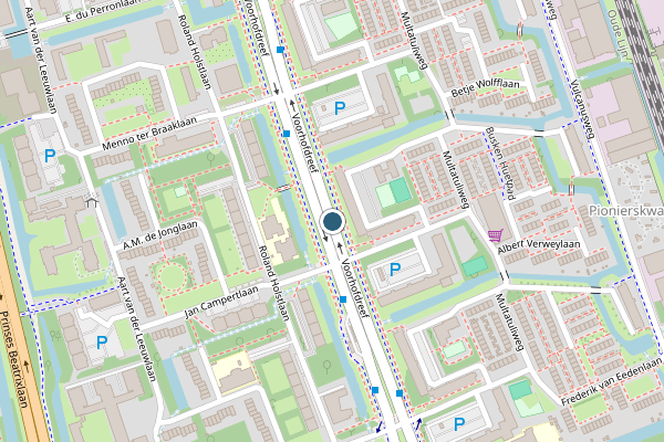 Politie-melding op Voorhofdreef, Delft op 5 juli, kaart-overzicht