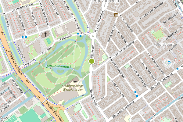 Ambulance-melding op Westplantsoen, Delft op 5 juli, kaart-overzicht