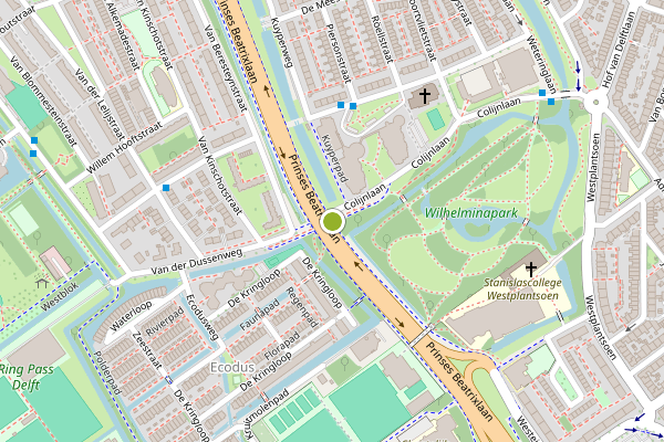 Ambulance-melding op Colijntunnel, Delft op 5 juli, kaart-overzicht