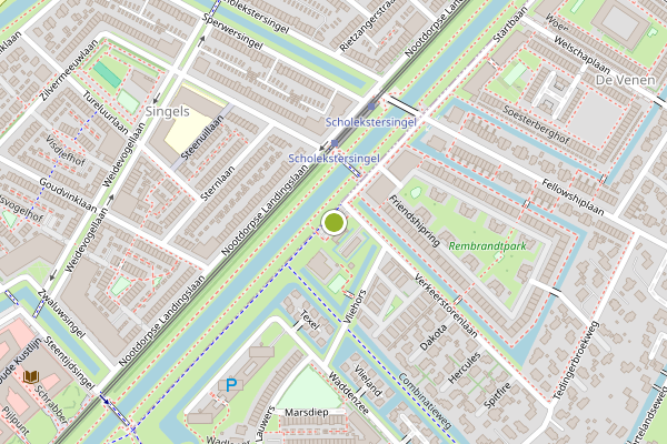 Ambulance-melding op Verkeerstorenplein, Nootdorp op 8 mei, kaart-overzicht