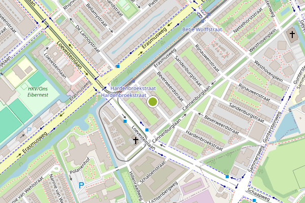 Ambulance-melding op Hardenbroekstraat, Den Haag op 5 juli, kaart-overzicht
