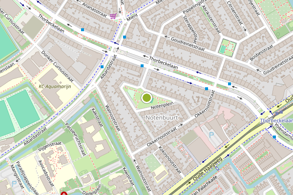 Ambulance-melding op Notenplein, Den Haag op 6 juli, kaart-overzicht