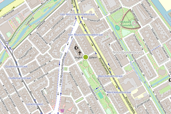 Ambulance-melding op Ingenhouszplein, Den Haag op 6 juli, kaart-overzicht