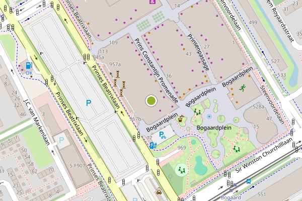 Ambulance-melding op Bogaardplein, Rijswijk op 6 juli, kaart-overzicht