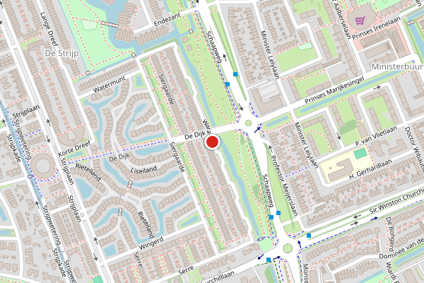 Brandweer-melding op Warande, Rijswijk op 6 juli, kaart-overzicht