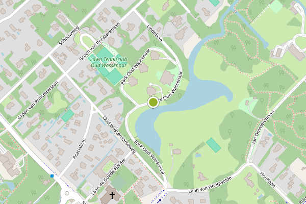 Ambulance-melding op Park Oud, Wassenaar op 5 juli, kaart-overzicht