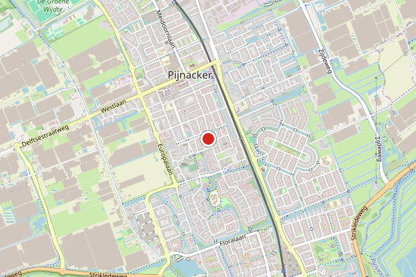 Brandweer-melding op afval Hoofbos, Pijnacker op 6 juli, kaart-overzicht