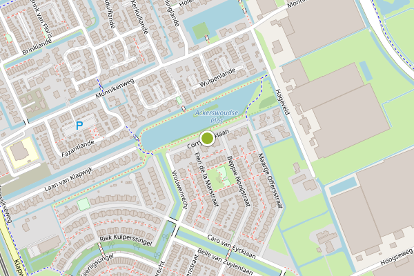 Ambulance-melding op Corry Vonklaan, Pijnacker op 6 juli, kaart-overzicht