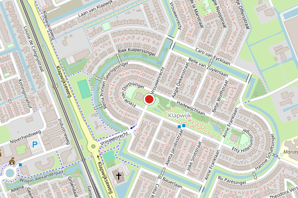 Brandweer-melding op Vrouwenrecht, Pijnacker op 6 juli, kaart-overzicht
