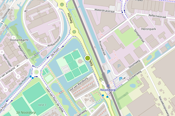 Ambulance-melding op Hofweg, Nootdorp op 5 juli, kaart-overzicht