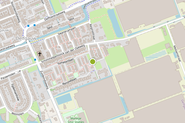 Ambulance-melding op Meikoninginlaan, Delfgauw op 7 juli, kaart-overzicht