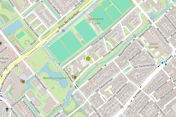 Ambulance-melding op Montessoristraat, Voorburg op 7 juli, kaart-overzicht