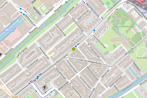 Ambulance-melding op Prinses Mariannelaan, Voorburg op 7 juli, kaart-overzicht