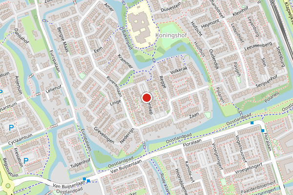 Brandweer-melding op Peizerdiep, Pijnacker op 7 juli, kaart-overzicht