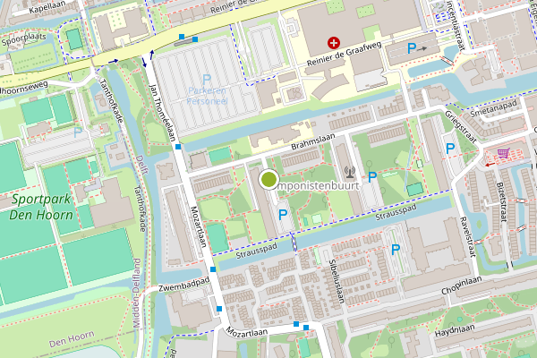 Ambulance-melding op Cesar Franckstraat, Delft op 7 juli, kaart-overzicht